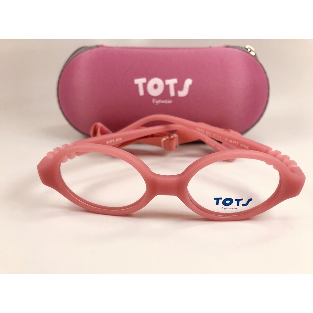 New TOTS Matte Pink JOY Eyeglasses for KIDS 37mm with Case & Strap